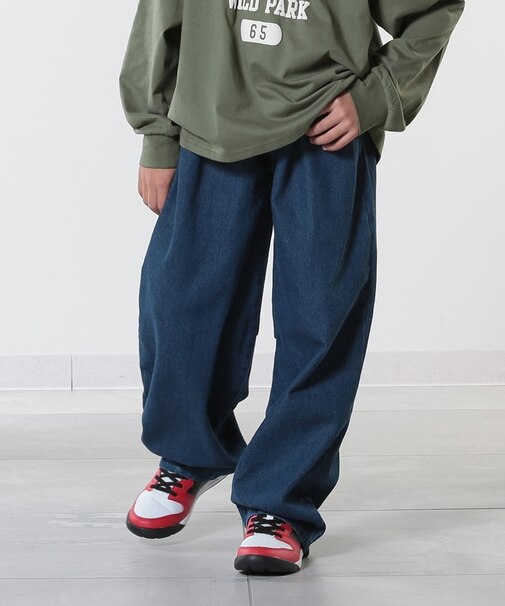 【100-150cm/洗える/男女兼用】穿くだけで旬な着こなしに アソートカーブパンツ