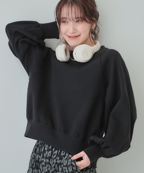 【あったか/S-LL】ラグラン裏起毛スウェット