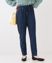 【洗える/SS-3L/美脚シルエット】アクティブ派のデニム イージーテーパードパンツ