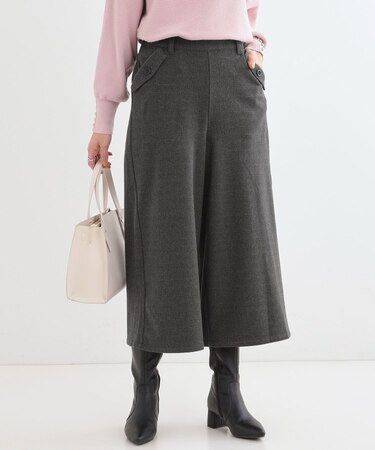 【S-LL】お尻や太ももをカバーしてくれる あったかガウチョパンツ