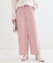 【S-LL】楽してすっきり タックワイドパンツ