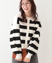 着こなしいろいろ 襟付きスポンディッシュニットカーディガン