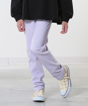 【100-150cm/洗える/男女兼用】ストレッチ カラースキニーパンツ