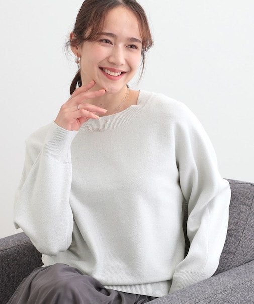 【S-LL】さりげないキラッと感。ラメドルマンニット