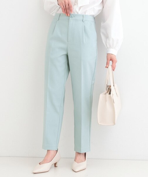 【高レビュー/洗える/美脚シルエット】ソフトスティックパンツ