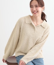 【S-LL】大人ヘルシー やわらかカールヤーン ポロニット