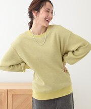 【洗える/S-LL/前後2WAY】きらっと光るラメが目を惹く ワッフルトップス