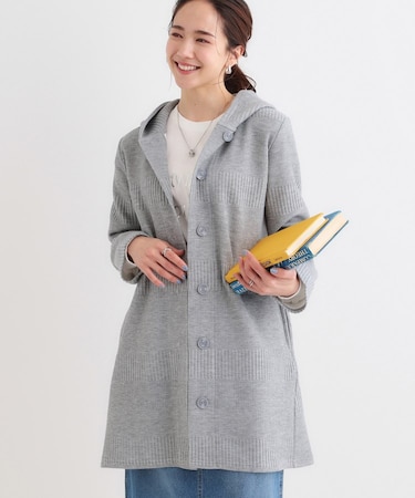 【S-LL】体型をカバーしながらスマートに魅せる ラインジャカードコーディガン