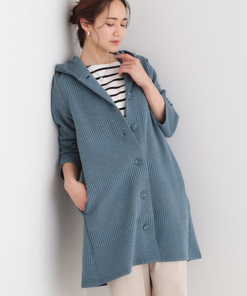 【S-LL】体型をカバーしながらスマートに魅せる ラインジャカードコーディガン