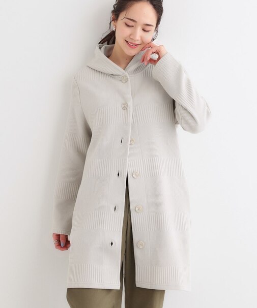 【S-LL】体型をカバーしながらスマートに魅せる ラインジャカードコーディガン