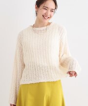 程よくエアリー テープヤーンニット