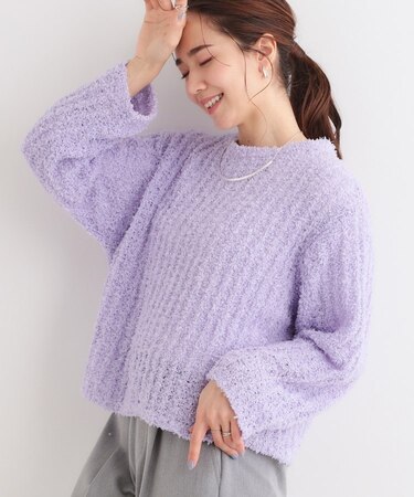 程よくエアリー テープヤーンニット