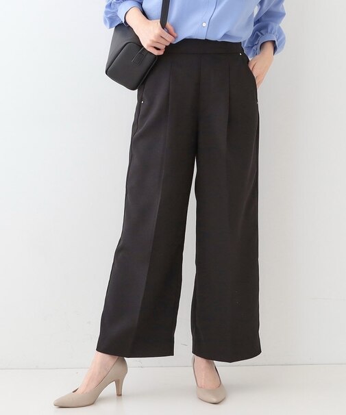 【洗える/UV/吸水速乾/アンチピリング/S-LL】 タックワイドパンツ