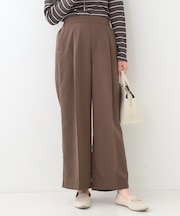 【洗える/UV/吸水速乾/アンチピリング/S-LL】 タックワイドパンツ