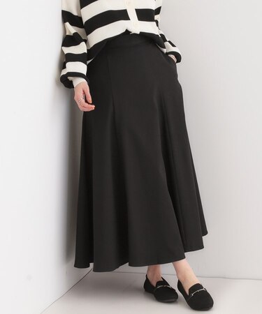 【S-LL】ZIP使いフレアスカート