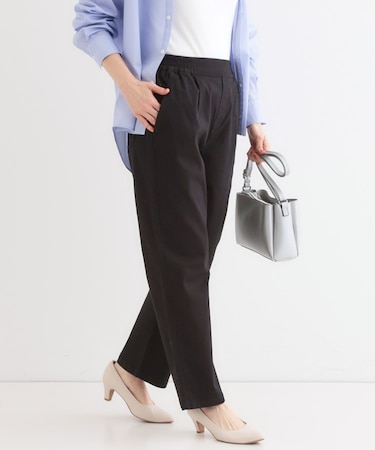 【洗える/S-3L】ストレッチで楽な穿き心地 綿イージーストレートパンツ
