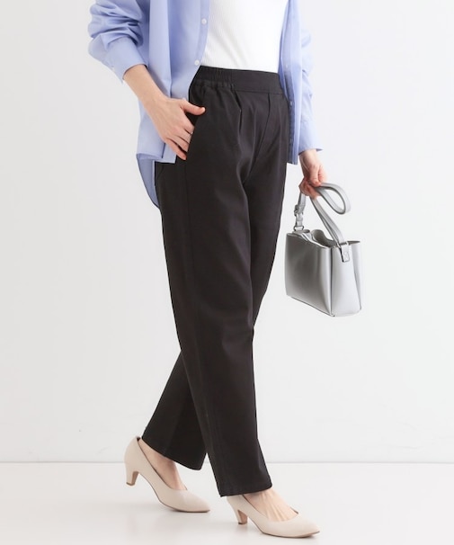 【洗える/S-3L】ストレッチで楽な穿き心地 綿イージーストレートパンツ