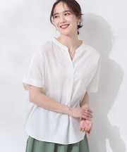 【高レビュー/洗える/UV/吸水速乾】洗濯後しわになりにくいリネンブレンドドルマンシャツ