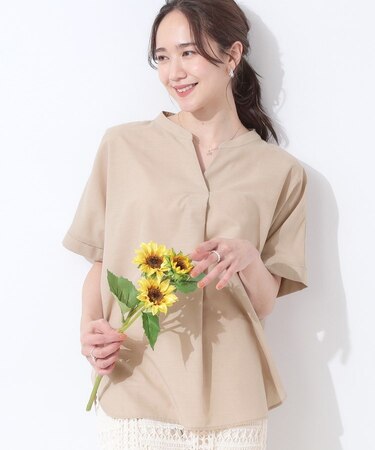 【高レビュー/洗える/UV/吸水速乾】洗濯後しわになりにくいリネンブレンドドルマンシャツ