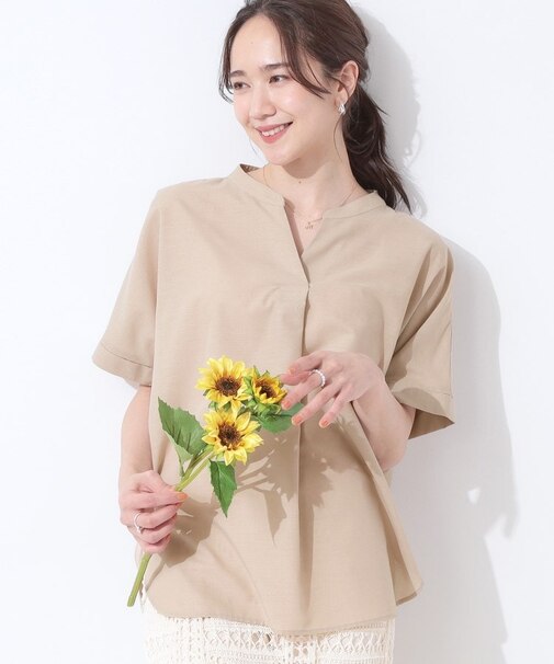 【高レビュー/洗える/UV/吸水速乾】洗濯後しわになりにくいリネンブレンドドルマンシャツ