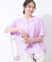 【高レビュー/洗える/UV/吸水速乾】洗濯後しわになりにくいリネンブレンドドルマンシャツ