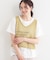 【2点セット】メッシュニットベスト×ロゴTシャツセット