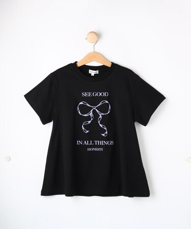 【130-150cm】プリントフレアTシャツ