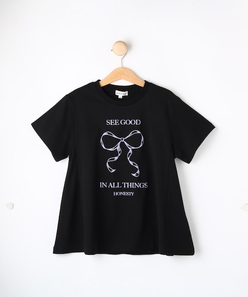 【130-150cm】プリントフレアTシャツ