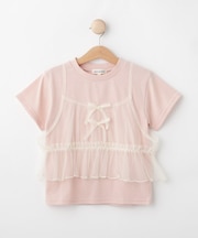 【100-120cm】チュールキャミTシャツ