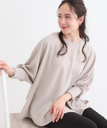 【洗える/S-LL】体型カバーにも ゆるりと着られる ドルマントップス