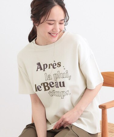 【S-LL】大人のきれいめカジュアルに フロッキーロゴTシャツ