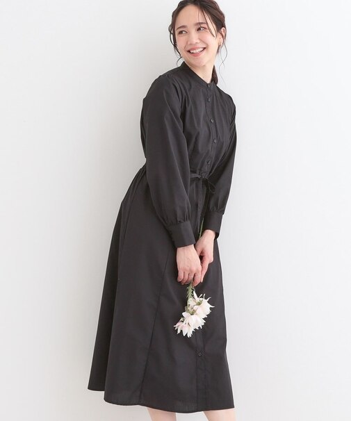 【洗える/S-LL】エレガントさとリラックス感を両立したシャツワンピース