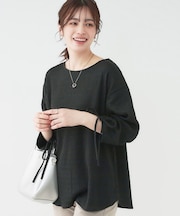 【洗える/S-LL】お袖シャーリングトップス