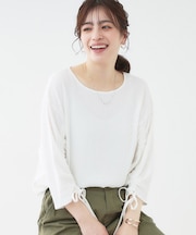 【洗える/S-LL】お袖シャーリングトップス