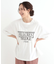 胸シャーリング ロゴTシャツ