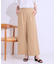 【高レビュー/S-LL/ひんやり】ゴールドパーツがアクセント ストレッチワイドパンツ
