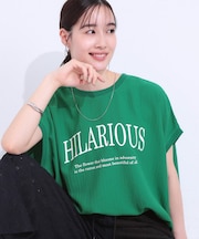 【洗える】ぽこぽこフレンチスリーブTシャツ