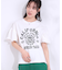 【洗える/S-LL】プリントアソート お袖フリルTシャツ