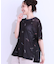 【洗える/S-LL】ゆるっとこなれ見え 総柄プリント シアーTシャツ