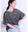 【洗える/S-LL】ゆるっとこなれ見え 総柄プリント シアーTシャツ