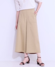 【ひんやり/UV】きれいめにもカジュアルにも ベイカーガウチョパンツ