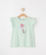 【100-150cm/ひんやり】花びらモチーフTシャツ