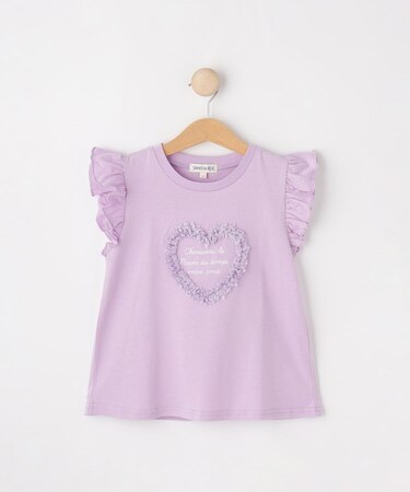【100-150cm/ひんやり】花びらモチーフTシャツ