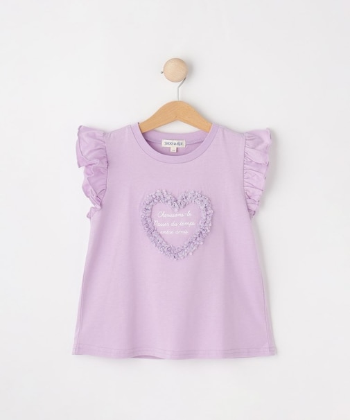【100-150cm/ひんやり】花びらモチーフTシャツ