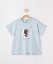 【100-150cm/ひんやり】スパンコールモチーフTシャツ