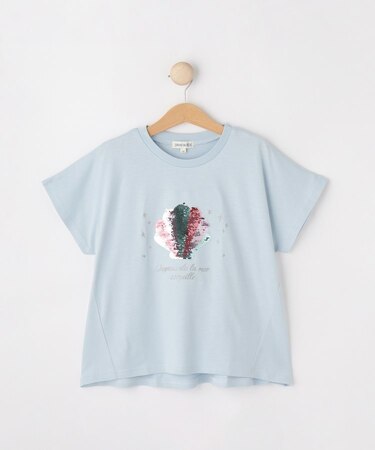 【100-150cm/ひんやり】スパンコールモチーフTシャツ