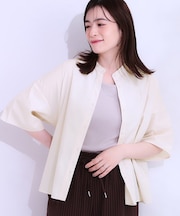 【洗える/5分袖】インせず着られるショートシャツ