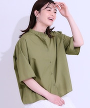 【洗える/5分袖】インせず着られるショートシャツ