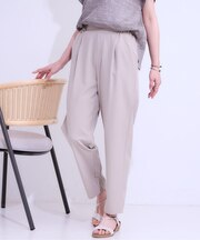 【SS-3L/ひんやり/吸水速乾/UV】軽量でさらりと穿ける テーパードパンツ