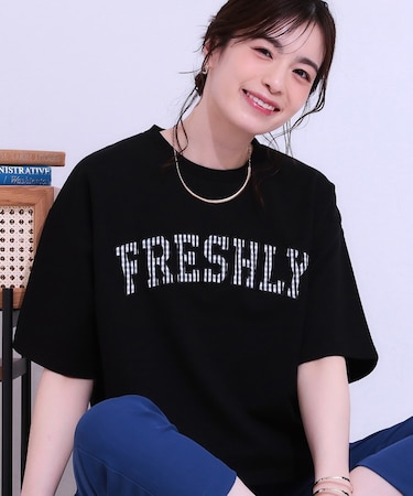 【S-LL】ゆるっと大人カジュアルに 柄ロゴアソート ミニ裏毛トップス